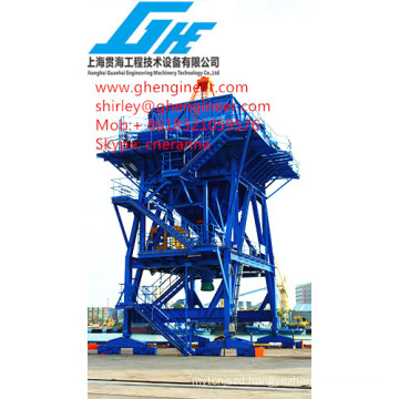 rubber tyre mobile dust trap hopper in port